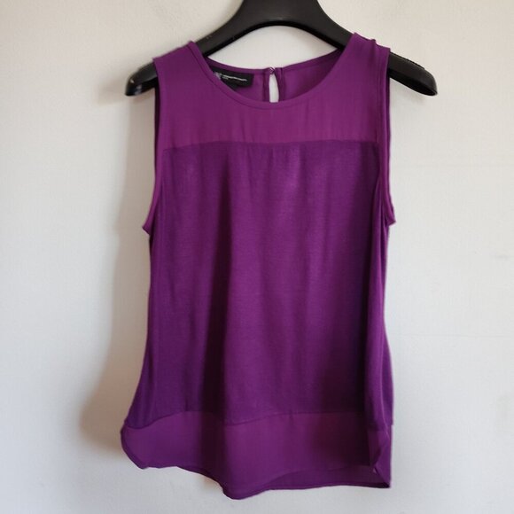 Ladies Petite SZ PS Inc Eggplant Sleeveless Blouse - Picture 1 of 4